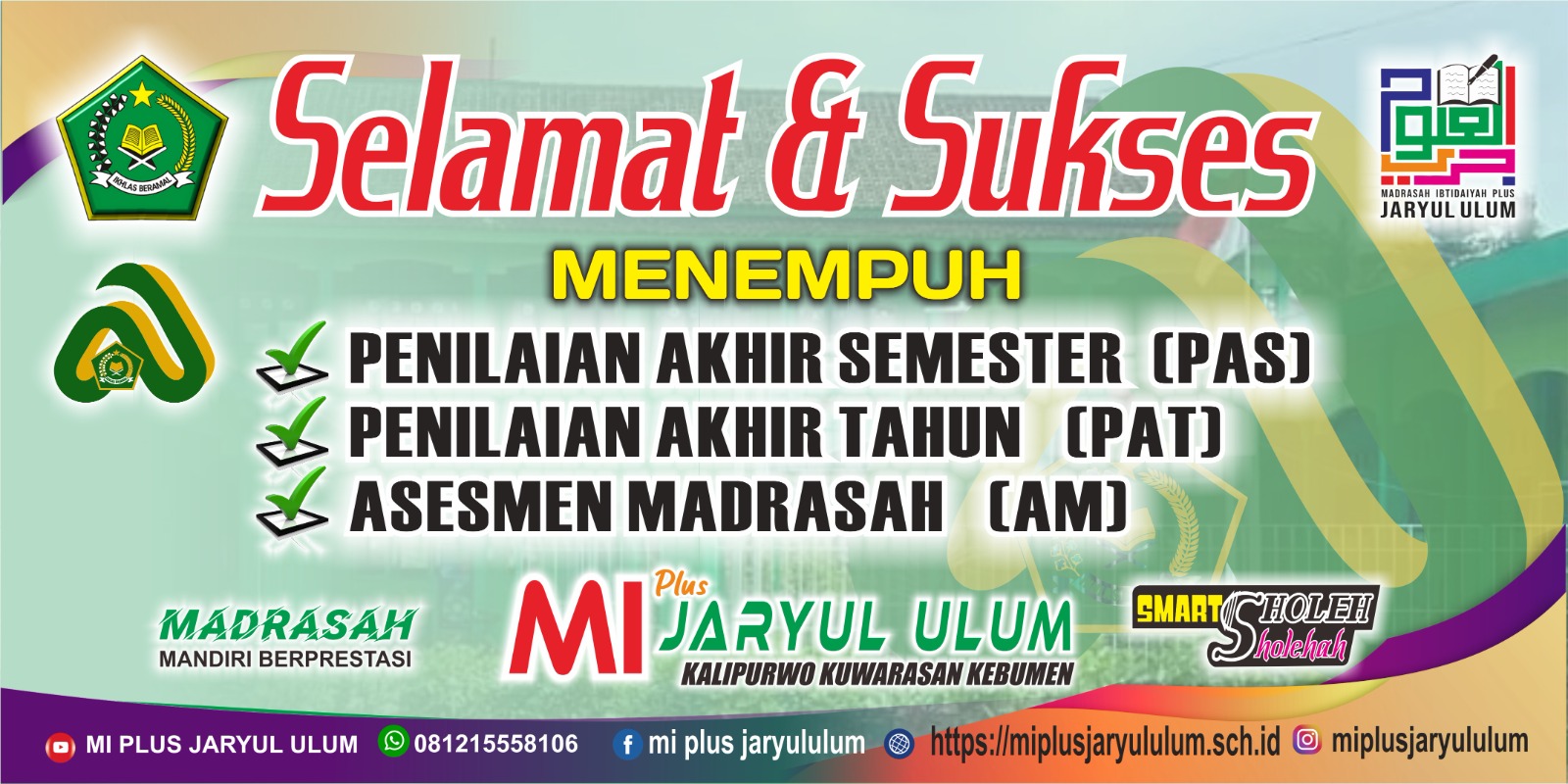 Penilaian Akhir Tahun (PAT) Kelas VI Tahun Pelajaran 2022-2023